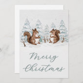 シンプルなホリデーカード シーズンカード (正面/裏面)