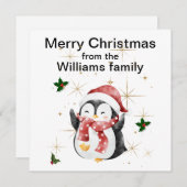 シンプルなホリデーカード シーズンカード (正面/裏面)