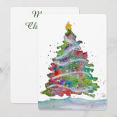 シンプルなホリデーカード シーズンカード (正面/裏面)