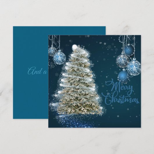 シンプルなホリデーカード シーズンカード (正面/裏面)