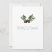 シンプルなホリデーカード シーズンカード (裏面)