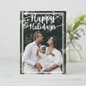 シンプルなホリデーカード ファミリーフォトテンプレート シーズンカード (スタンド正面)