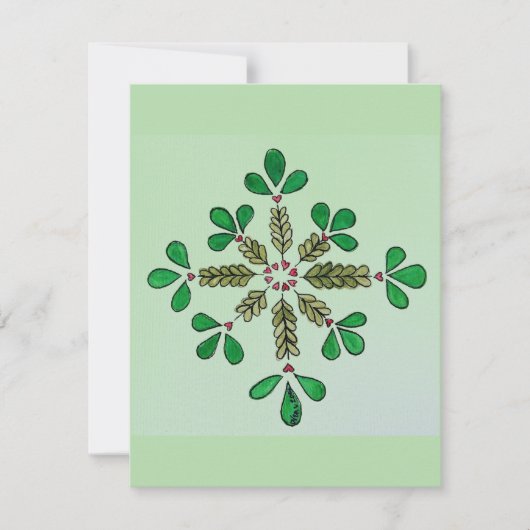 シンプルなホリデーグリーン シーズンカード (正面)