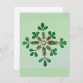 シンプルなホリデーグリーン シーズンカード (正面/裏面)