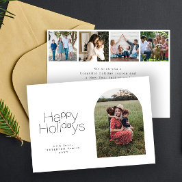 シンプルなホリデーシーズン ミニマル マルチ写真 シーズンカード