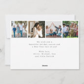 シンプルなホリデーシーズン ミニマル マルチ写真 シーズンカード (裏面)