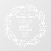 シンプルなホリデー営業時間サイン、クリスマス ウィンドウサイン (シート)