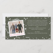 シンプルなホリデー スクリプト ミニマリスト フォト シーズンカード (裏面)