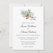 シンプルなホリデー ボタニカル ウェディング 招待状 (正面)