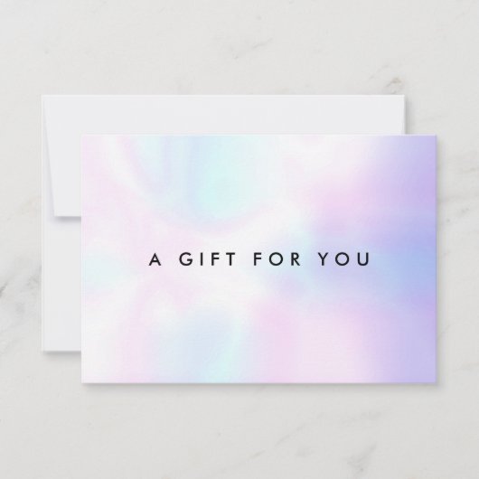 シンプルなホログラフィック ギフト 証明書 (正面)