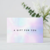 シンプルなホログラフィック ギフト 証明書 (スタンド正面)