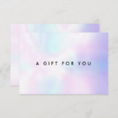 シンプルなホログラフィック ギフト 証明書 (正面/裏面)