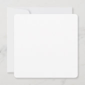 シンプルなホワイトのミニマリスト先生への感謝カード (裏面)