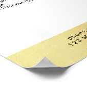 シンプルなホワイトゴールドの価格リストポスター ポスター (角)