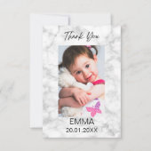 シンプルなホワイト大理石 サンキューカード (正面)