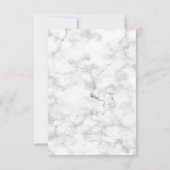 シンプルなホワイト大理石 サンキューカード (裏面)