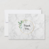 シンプルなホワイト大理石 サンキューカード (正面)