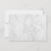 シンプルなホワイト大理石 サンキューカード (裏面)