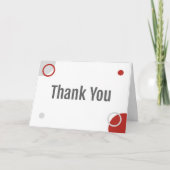 シンプルなホワイト幾何学カード - 誰にでも サンキューカード (正面)