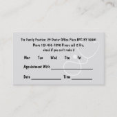 シンプルなホームドクターのアポイントメントカード 予約カード (正面)