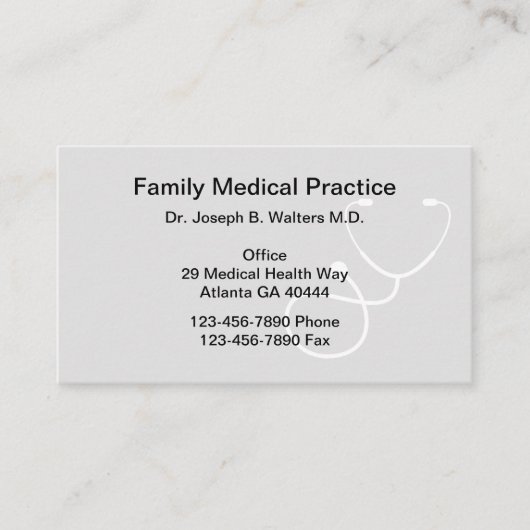 シンプルなホームドクター 名刺 (正面)