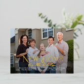 シンプルなホームフォイルホリデームービングアナウンス 箔シーズンカード (立ち正面)