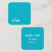 シンプルなボタンappアイコン形 スクエア名刺 (正面/裏面)