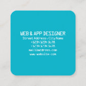 シンプルなボタンappアイコン形 スクエア名刺 (裏面)