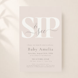 シンプルなボヘミアン調のタウペカラーのSip And See チラシ