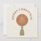 シンプルなボヘミアン風のオーナメント クリスマス (正面)