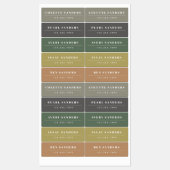 シンプルなボヘミアン風レインボー防水名前ラベル ラベル (シート)