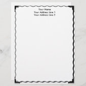シンプルなボーダーカスタムレターヘッド レターヘッド (正面/裏面)
