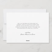 シンプルなボーダー ファミリーフォト ホリデーカード (裏面)