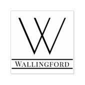 シンプルなボールドシングルイニシャルモノグラム名前 #11 セルフインキングスタンプ (デザイン)