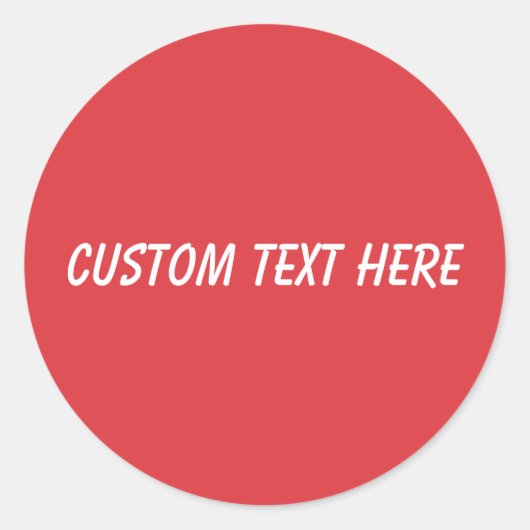 シンプルなポピー 赤 ラウンドシール (正面)