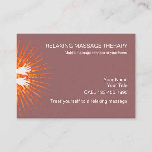 シンプルなマッサージの名刺 名刺 (正面)