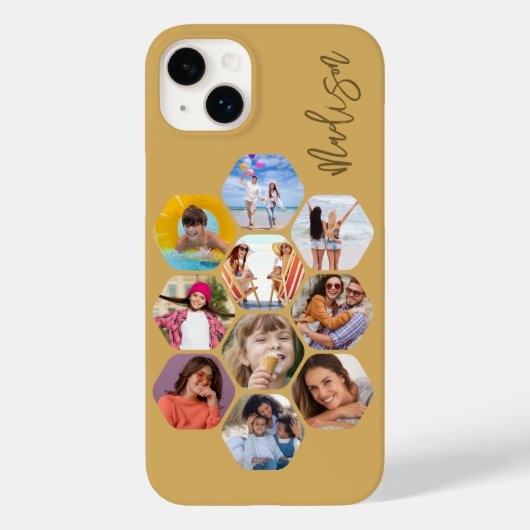 シンプルなマルチフォトコラージュ オーダーメイド Case-Mate iPhoneケース (裏面)