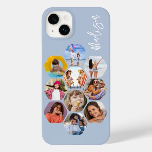シンプルなマルチフォトコラージュ オーダーメイド Case-Mate iPhoneケース (裏面)