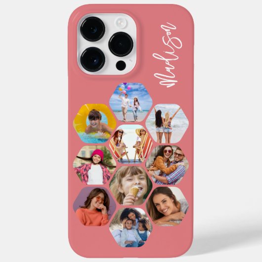 シンプルなマルチフォトコラージュ オーダーメイド Case-Mate iPhoneケース (裏面)