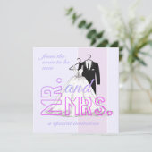シンプルなミセス+ミスターの結婚式の招待状 招待状 (スタンド正面)