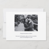 シンプルなミニマリストと写真の結婚式 セーブザデート (裏面)