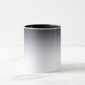 シンプルなミニマリストの黒と白のオンブレ マグカップ (中央)
