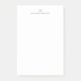 シンプルなミニマリスト2文字モノグラム名 ポストイット