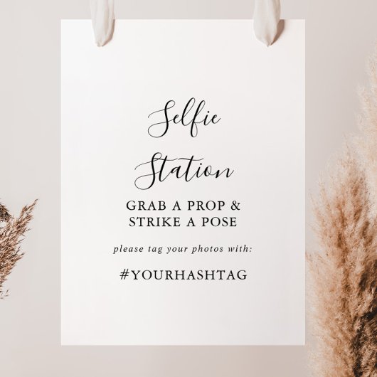 シンプルなミニマルなセルフィーステーションサイン ポスター