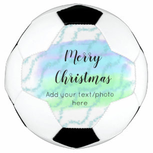 シンプルなミニマルなテキストを入力できるクリスマスの写真 サッカーボール