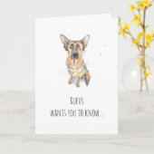 シンプルなミニマルなドイツシェパード犬の父の日 カード (黄色い花)