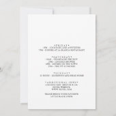 シンプルなミニマルなハラスメント前の週末 招待状 (裏面)