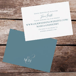 シンプルなミニマルなレスポンス ウェブサイト シンプル ブルー 出欠カード