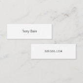 シンプルなミニマルな中心の前部および背部 コーリングカード (正面/裏面)