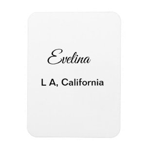 シンプルなミニマルな名前テキストプレースシティカスタム マグネット